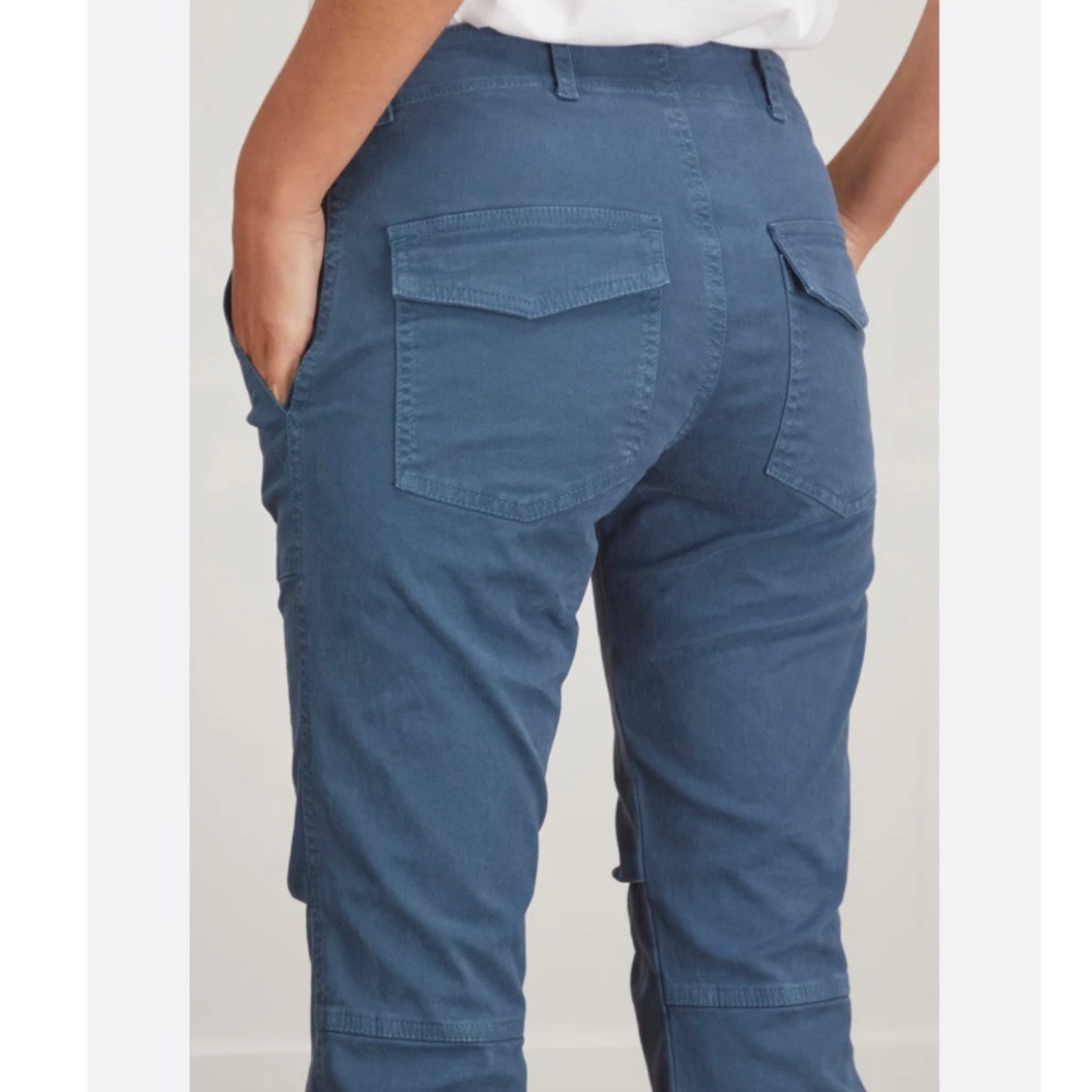 NWT nili lotan cropped military pant teal blue size 8 - Picture 3 of 8